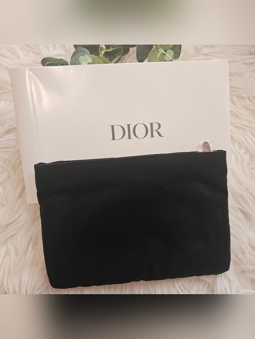 Dior Black Velvet Trousse Cosmetic Clutch Pouch with Box NIB - Picture 4 of 10